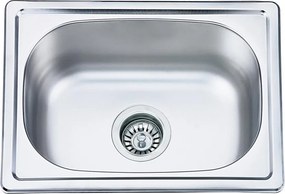 Chiuveta inox Inter Ceramic Alpaca cu o cuva finisaj inox lucios 75x40 cm