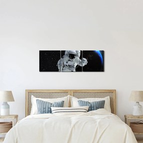 Tablou - Astronaut în Cosmos (cu ceas) (90x30 cm)