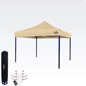 Cort tip foarfecă 3x3 m – Montare rapidă și protecție 100% pentru petreceri și evenimente - fara 3 pereti - bej