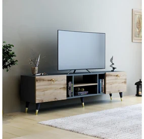 Masă TV/Dulap Kadole 1 (nuc + antracit) . 1095327