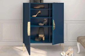 Pantofar lemn masiv Merlin Personalizabil Accesorii placate cu Aur, 100 × 35 × 120 cm - Alb