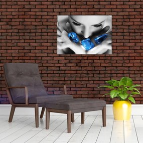 Tablou cu portretul femeii cu pietre (70x50 cm)