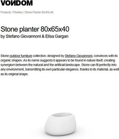 Ghiveci plante, flori design decorativ modern pentru amenajari interioare si exterioare, STONE PLANTER 55008R Vondom