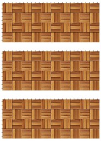 Set dale din lemn de salcâm 30 x 30 cm, 30 buc.