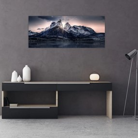 Tablou lacul cu munte (120x50 cm), în 40 de alte dimensiuni noi