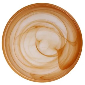 Set de masă 18 piese portocaliu/sticlă