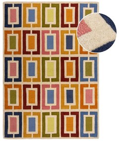 Covor țesut manual din lână 200x290 cm Retro Blocks – Flair Rugs