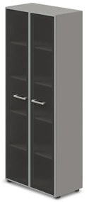 Dulap lat înalt TopOffice 79,8 x 40,4 x 196,5 cm, gri