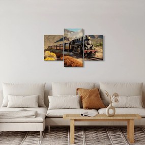 Tablou - Locomotivă cu aburi (90x60 cm)