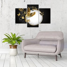 Tablou - Bile cu motive aurii (90x60 cm)