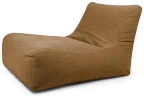 Fotoliu bean bag maro cu tapițerie din țesătură bouclé Lounge 100 – SLOWDOWN
