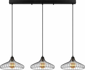 Lustra DEPAY 11260, negru, metal, 148x36x30-120 cm