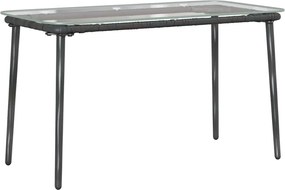 vidaXL Masă de Grădină Negru 80 x 40 x 45 cm poliratan