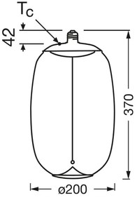 Bec LED Osram VINTAGE FILAMENT E27/4W/230V 2700K fumuriu