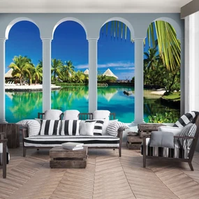 Fototapet - Privire spre Maledive (152,5x104 cm), în 8 de alte dimensiuni noi