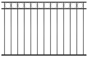 vidaXL Panou de gard din oțel 1,7x1 m negru