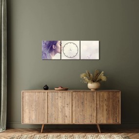 Tablou - Femeia cu lavandă (cu ceas) (90x30 cm)