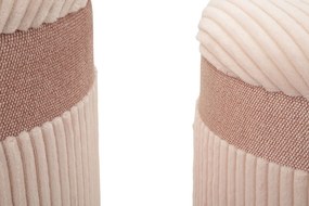 Mauro Ferretti Set De 3 Pufuri Cu Spatiu De  Depozitare, Roz, Cm Ø 40,5X49,5-35X42-31X36 | Aosom Romania