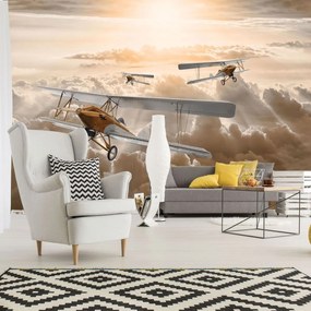 Fototapet - Avioane deasupra norilor (152,5x104 cm)