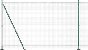 vidaXL Stâlp de gard. Verde 10 x 1,6 m (plasă de 25 x 25 mm)