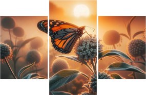 Tablou – Fluture în soare apunând (90x60 cm)