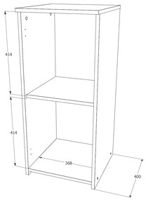 Comoda haaus Creta, O Usa, Wenge, 40 x 42 x 90 cm