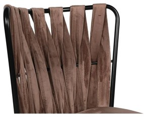Set de scaune de sufragerie Kusakli Light Brownand Black, 2 buc., 2 buc.