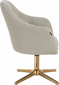 HR831CROSS Scaun Culoare in Piele Ecologica Premium Soft cu Bază Aurie