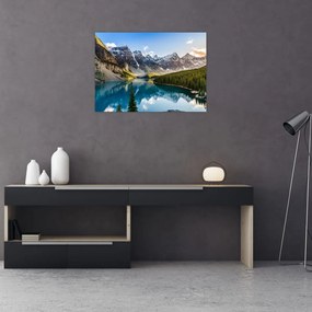 Tablou pe sticlă - Kanada. Parcul național Banff, Moraine Lake (70x50 cm)