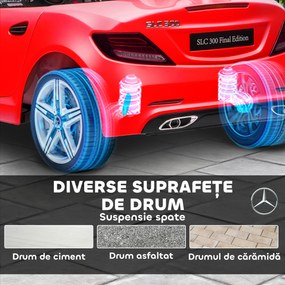 AIYAPLAY Mașină Electrică pentru Copii 3-6 Ani cu 2 Motoare, Telecomandă și Design Atrăgător, Dimensiuni 107x62,5x44 cm, Roșu | Aosom România