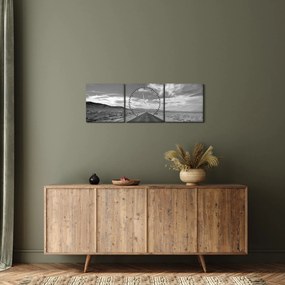 Tabloul cu autostrada (cu ceas) (90x30 cm)