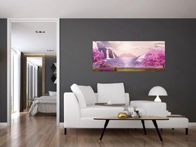 Tablou cu lac (120x50 cm)