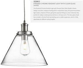 Lustra / Pendul design modern Pyramid crom/clar 3228CC SRT