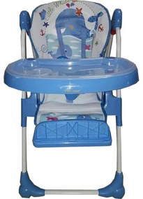 Scaun de masa pentru copii si bebe Baby Care™ reglabil in 3 trepte,pliabil, centura de siguranta, sezut comfortabil, masuta detasabila, functie