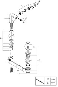 GROHE 33241003 Baterie pentru bideu PLUS, crom lucios