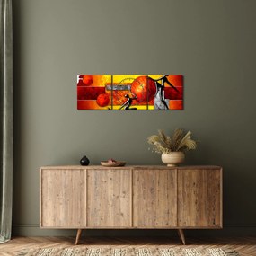 Tablou - Pictura omenirii (cu ceas) (90x30 cm)