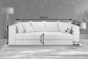 Canapea extensibilă dumonde cu ladă de depozitare si sezut confortabil