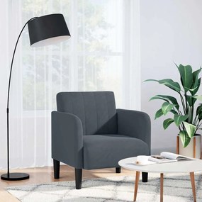 vidaXL Canapea Scaun cu cotiere Gri închis 54 cm catifea