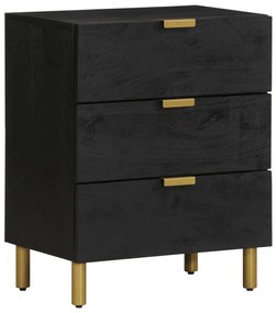 vidaXL Noptieră, negru, 50x33x62 cm, lemn prelucrat