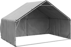 vidaXL Cușcă pentru câini de exterior cu capac 3x2x1,9 m, oțel galvanizat