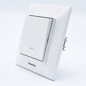 Intrerupator cu led 10A, IP20, Alb, Panasonic Arkedia Slim