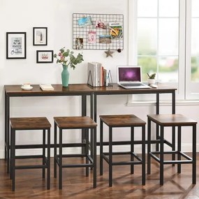 Masa Bar Vintage, Maro Rustic, 100 x 40 x 90 Cm