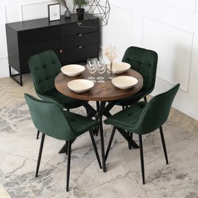 JAKS Masa rotundă extensibilă 80 - 160 cm stejar rustic Dorian