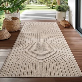 Covor tip traversă pentru interior și exterior bej 80x250 cm Nova 1201 – Ayyildiz Carpets