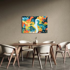 Tablou - Dinozauri veseli (90x60 cm)