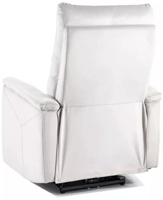 Fotoliu recliner cu functie de masaj Neptun M velvet gri deschis Blu03