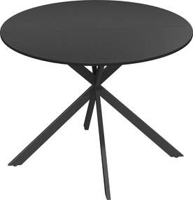 HOMCOM Masă rotundă pentru 4 persoane, masă de bucătărie în stil industrial cu picioare din oțel, pentru sufragerie, bucătărie, negru | Aosom Romania