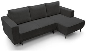 Colțar Rodriguez mini (D) (gri închis + negru). 1099134