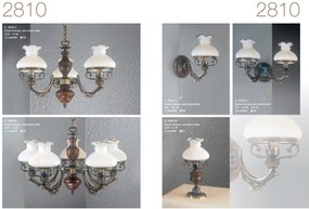 Aplica de perete clasica design italian din alama cu lemn 2810