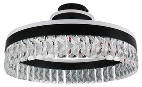 Lustră LED dimabilă aplicată LED/75W/230V 3000-6500K negru + telecomandă